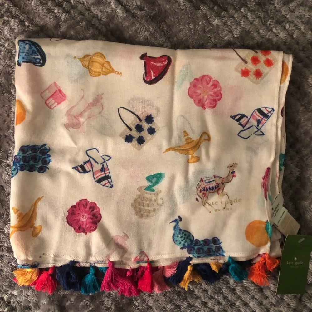 Brand New Kate Spade Souk Oblong Scarf